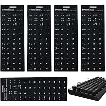 5 Pieces Keyboard Stickers Kit for Conversion Italian Layout, Keyboard Stickers, Standard Keyboard, Matte Material Stickers with Non-Slip Feature