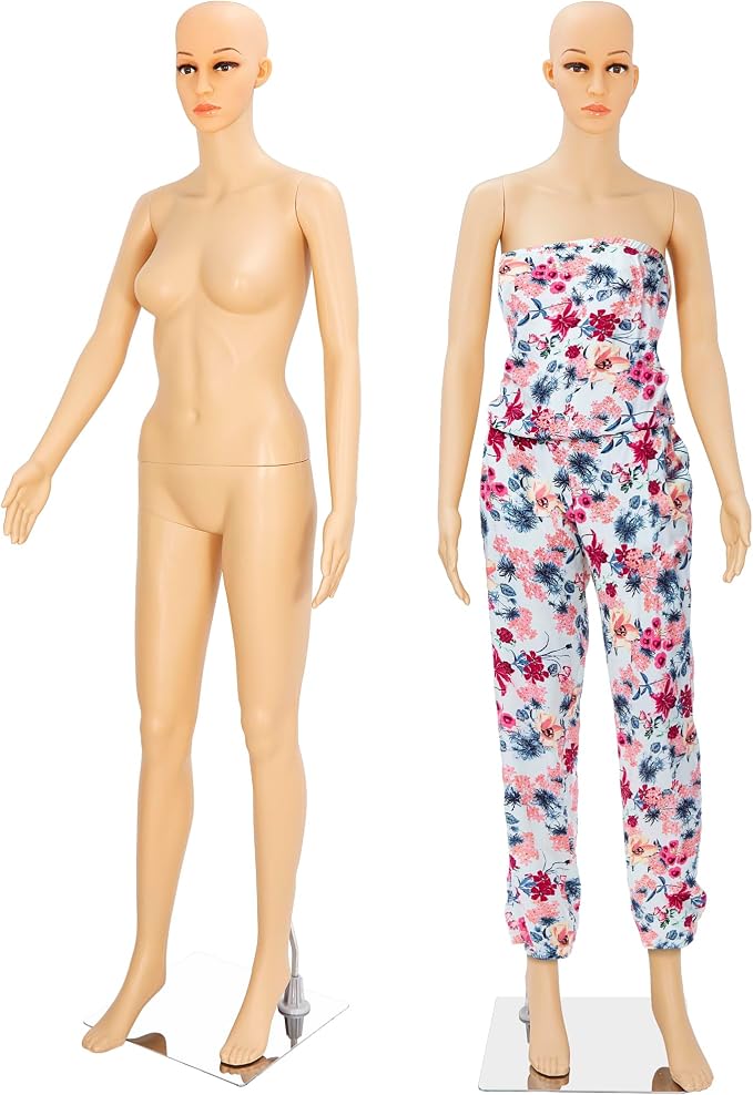 Maniquí Mujer Cuerpo Completo 69 Pulgadas Beige HomGarden miniatura 1