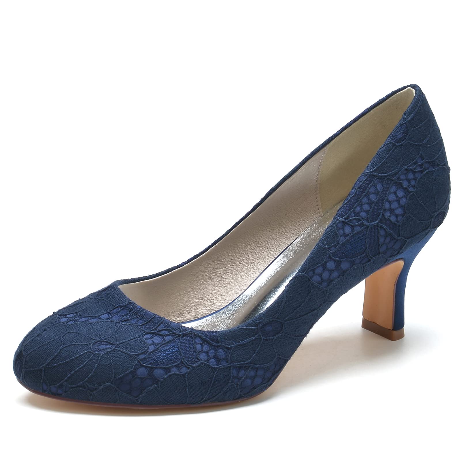 Scarpe Sposa Bridal Raso Seta Tacchi a Spillo Tacco Medio Scarpe Donna Decollete Comode Sandali con Tacco Alto Pumps