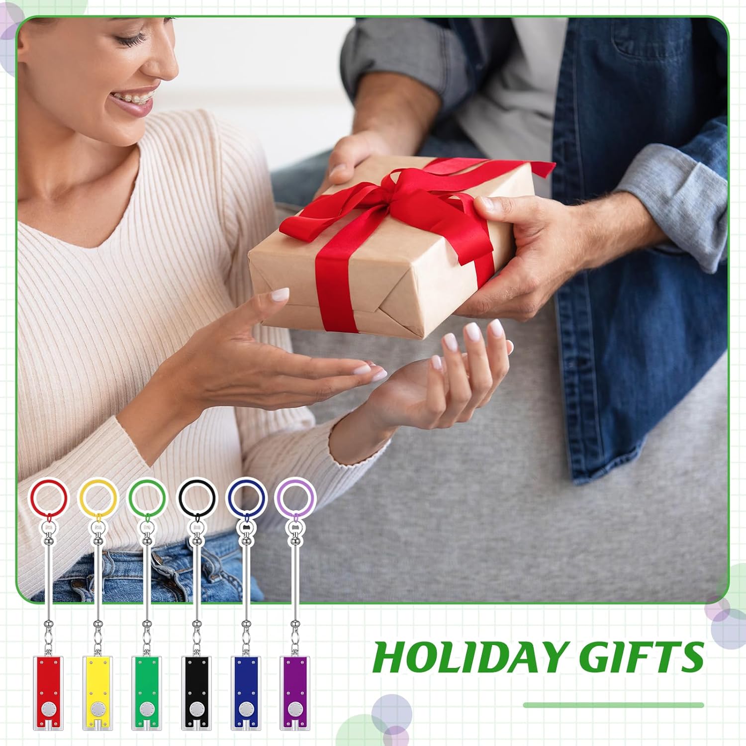 Retisee 12 Set Beadable Keychain 12 Beadable Keychain Bars with 12 LED Light, Key Chain Accessories Bulk for Jewelry Making - Image 7