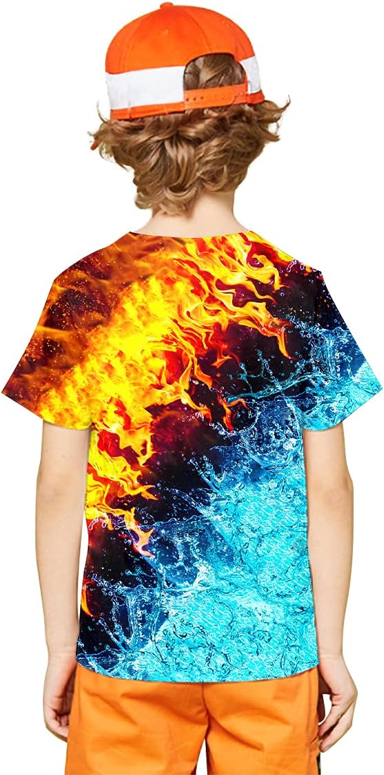 LAIDIPAS Boys & Girls Teens 3D Colorful Graphic Funny Print Shirts for Youth Size 6-16 Years - Image 3