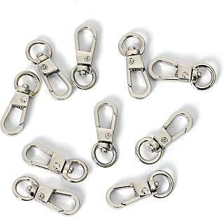 キーホルダー 10個入り 回転カン レバー ストラップ フック ナスカン 回転式 金具 アクセサリーパーツ ハンドメイド 手芸DIY材料 2
