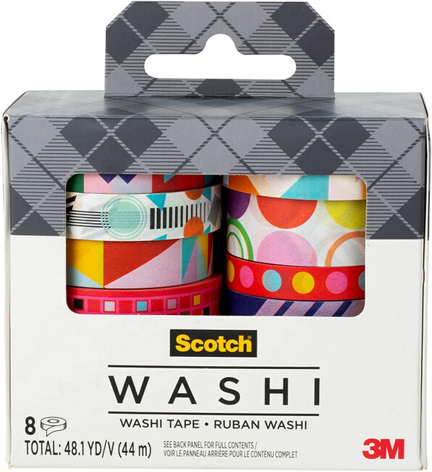 Scotch Washi Tape, Solid Earth Design, 8 Rolls, Great for Bullet Journaling, Scrapbooking and DIY Décor (C1017-8-SOL3)