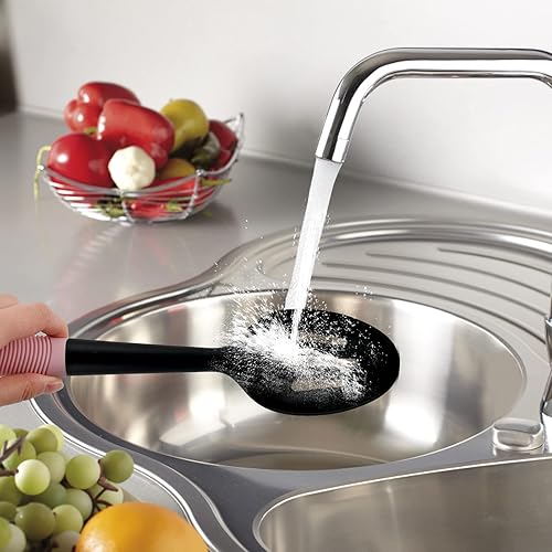 Miniatura 6 de Cuchara ranurada para drenar, cuchara mezcladora, cuchara para untar, silicona resistente al calor y nailon, utensilios de cocina antiadherentes,