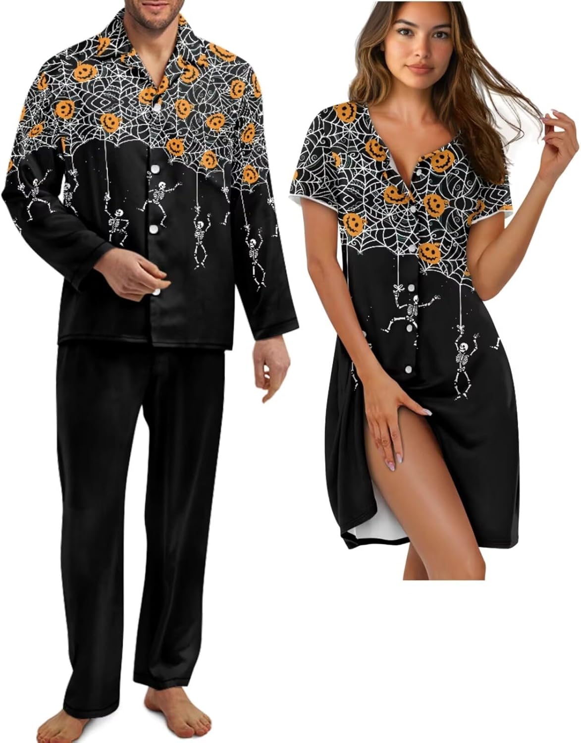 Men And Women Matching Outfits Casual Fashion Couples Pajamas Matching Sets Lightweight Nightgowns & Sleepshirts