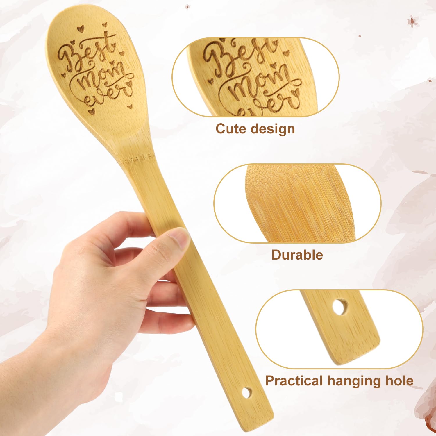 „Die Weltbeste Mama“ Holzlöffel – Lasergraviert, Geschenk Zum Muttertag Oder Geburtstag