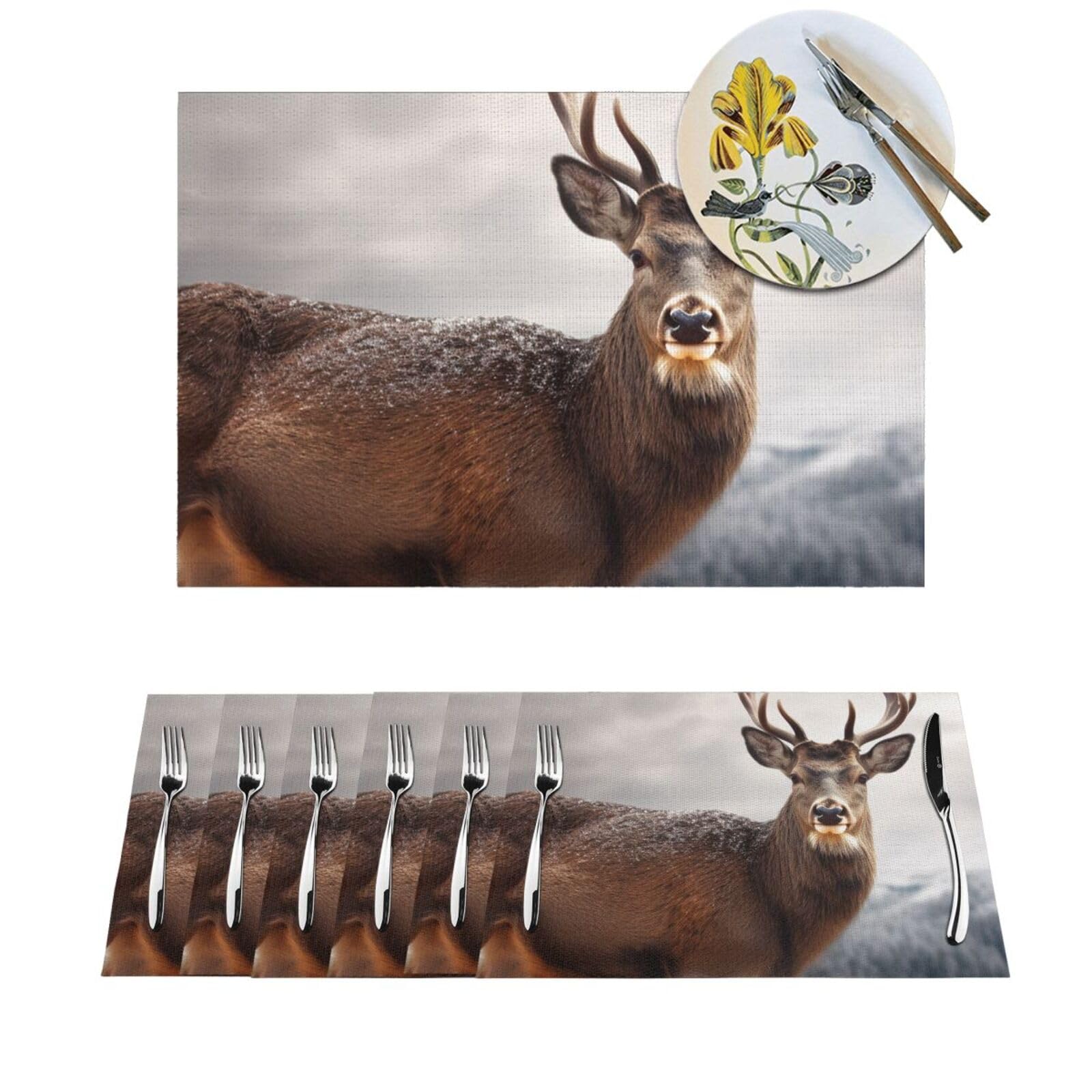 Sets de table antidérapants en PVC lot de 4 pour protéger la table des plats chauds