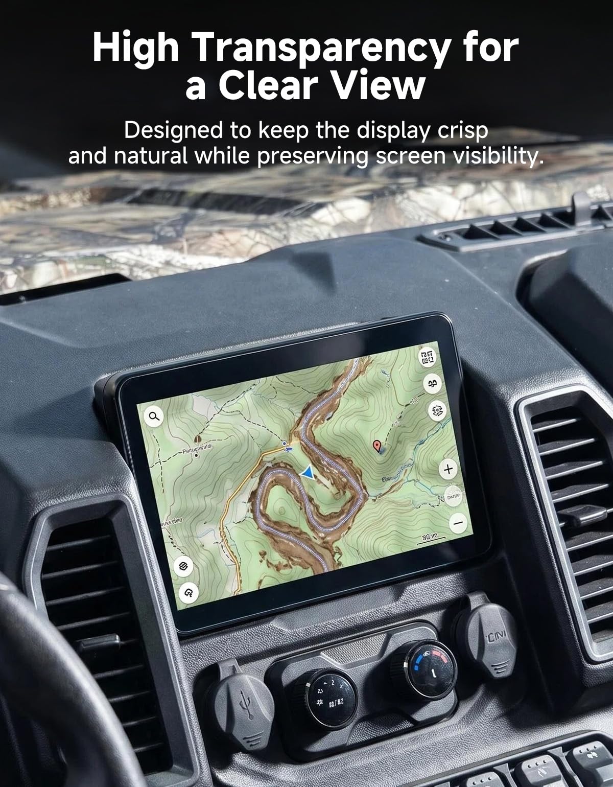 KEMIMOTO Pellicola protettiva in vetro compatibile con CFMOTO U10 Pro/U10 Pro XL/U10 Pro Highland, durezza 9H, vetro temperato ultra trasparente, anti-impronte con resistenza ai graffi