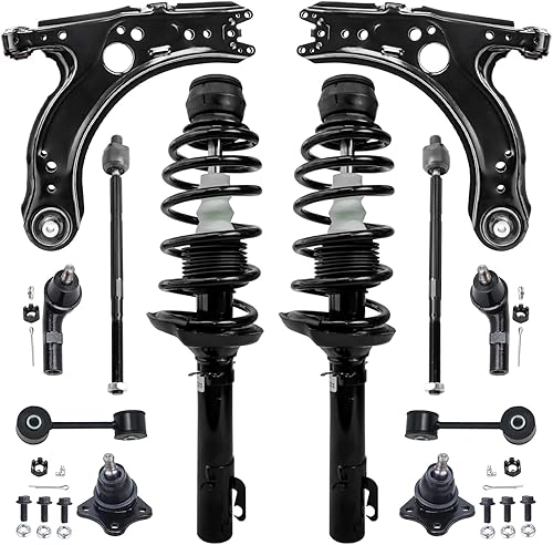 Miniatura 267 de Detroit Axle - Kit de puntales delanteros de 6 piezas para Chevrolet Aveo Aveo5 Pontiac G3 Wave, barra estabilizadora, varillas de acoplamiento