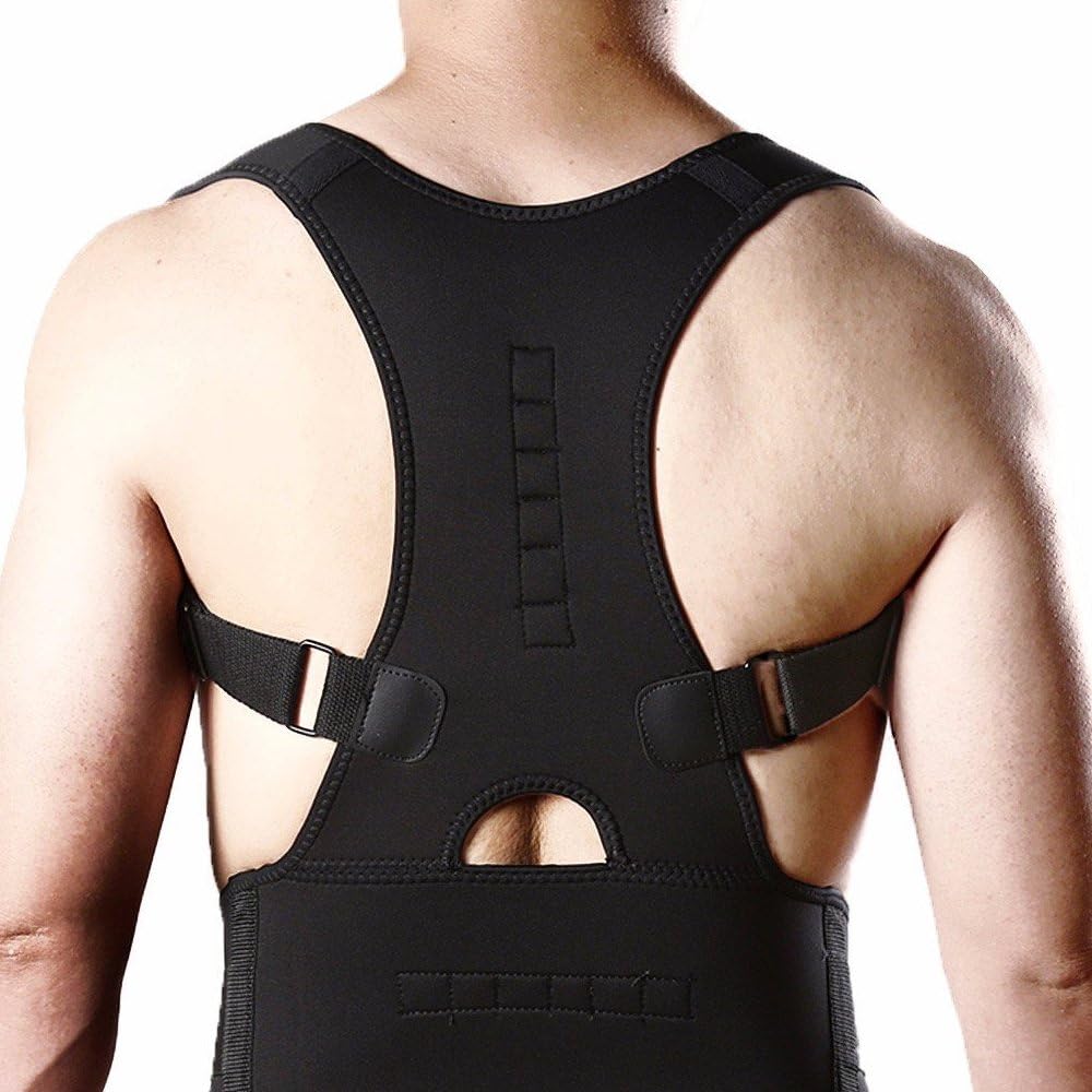 Innovine Posture Corrector for Men with Back and Shoulder Brace - Back Straightener Corset with Supports for Women’s Back - Improve Appearance in 4 Weeks with a Straight, Aligned Posture - Size L