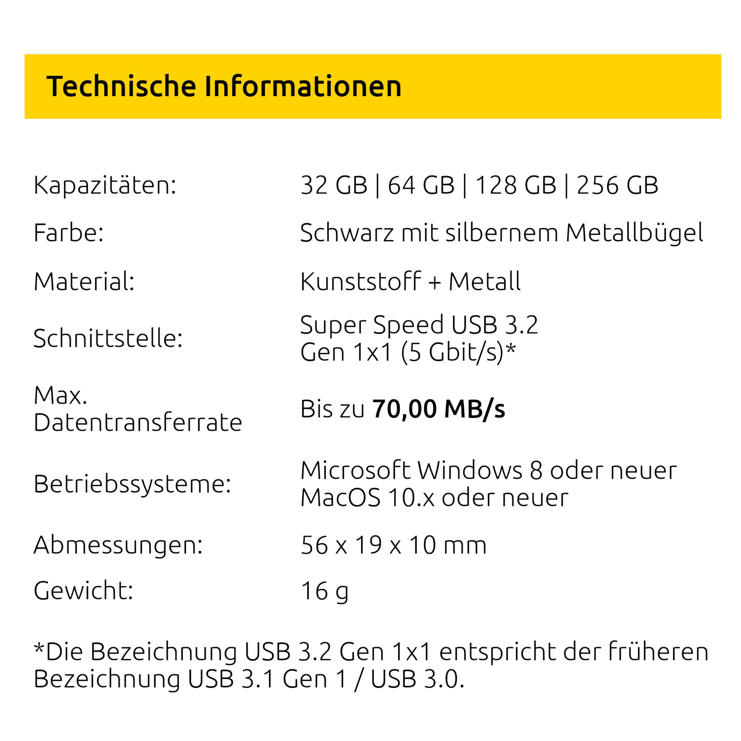 Intenso Office Line USB Stick da 256 GB, Super Speed USB-A 3.2, fino a 70 MB/s, robusto alloggiamento in metallo, argento e nero: Amazon.de: computer e accessori