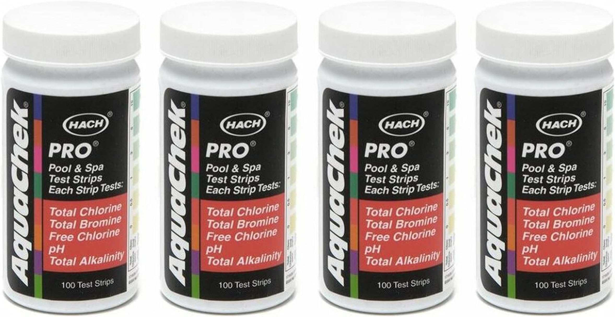 511710-04 Pro 5-in-1 Swimming Pool Test Strips, 4-Pack