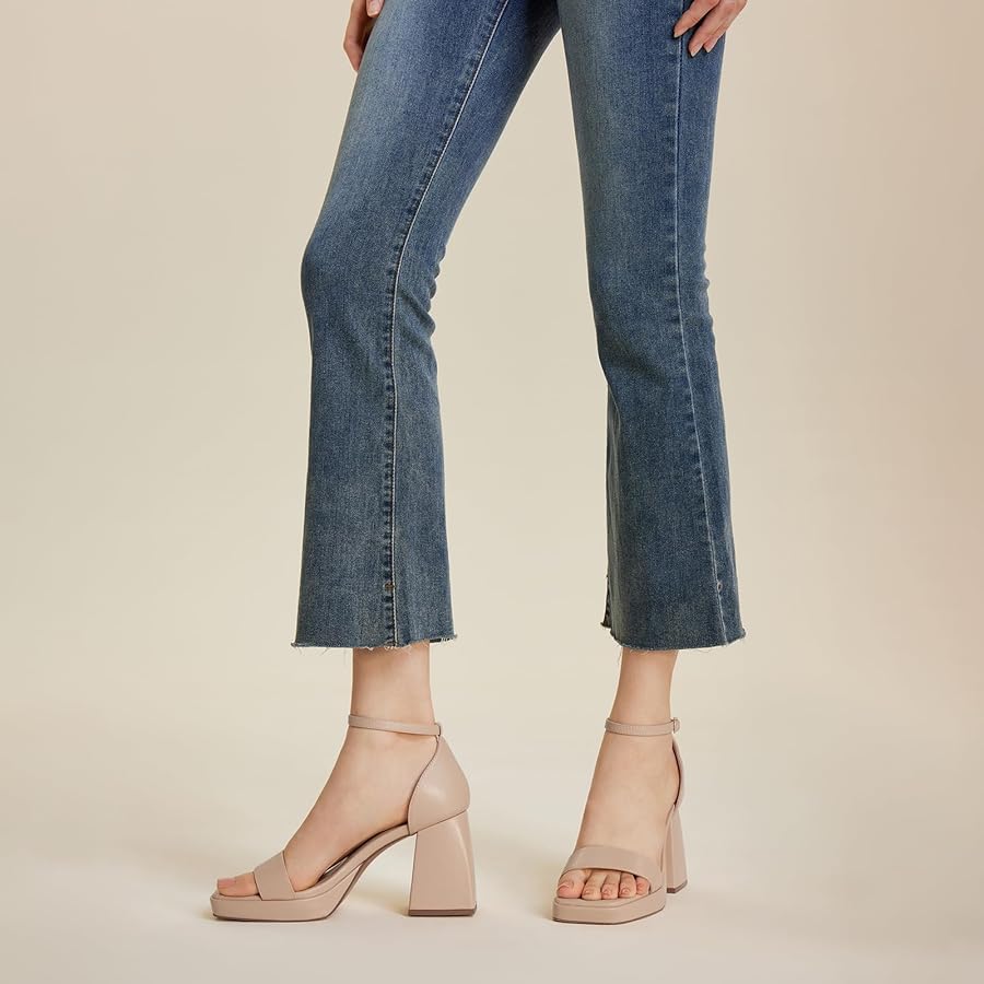 Annabel　中サイズ Amazon.com | ALICEPUB Nude Platform Heels - Chunky Block