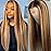 Healthair Ombre Lace Front Wigs Human hair Highlight 4/27 Honey Blonde Lace Front Wig 180% Density Straight Human Hair Wig 13x4 HD Transparent Lace Wigs for Black Women (4/27, 22inch)