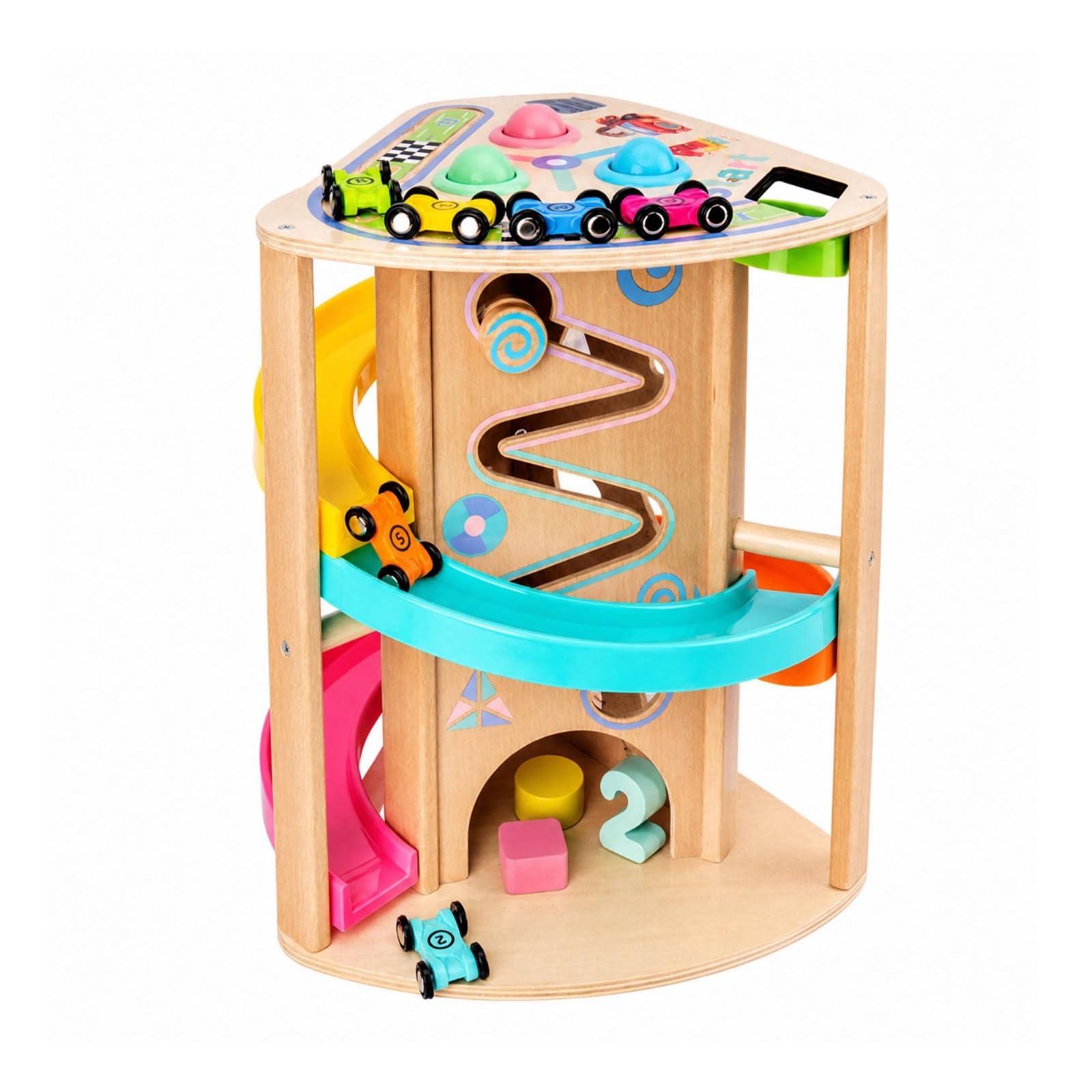 Sharplace Centro Juego Colores y Vehículos Rodantes con Actividas Martilleo para Mejorar la Coordinación Manual Acuado para Juego Individual O