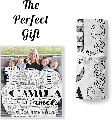 Miniatura 248 de Mantas personalizadas con nombre para niños, mantas de bebé personalizadas para niños y niñas, manta de nombre personalizada súper suave para niños