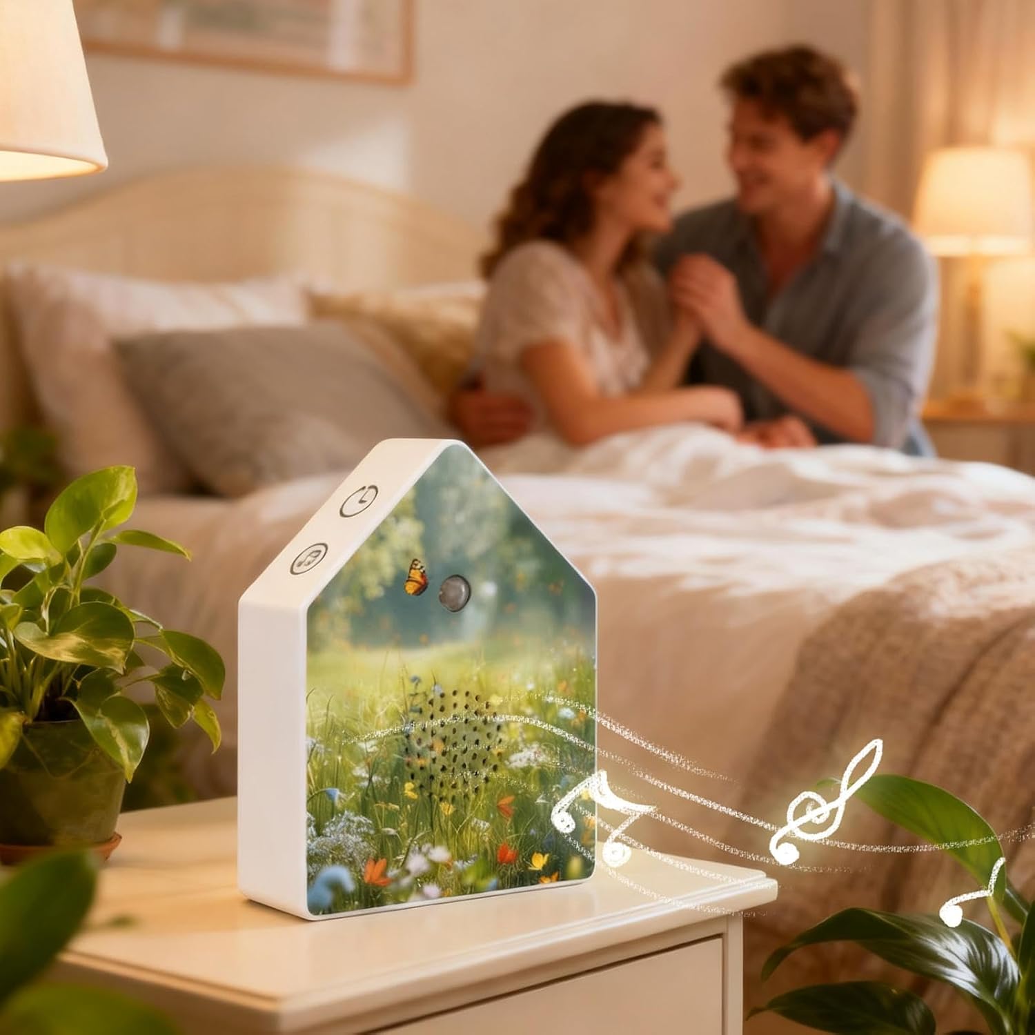 Relaxing Bird Music Box, 15x10.8x3.7cm ABS Electronic Timer Music Box with Motion Sensor, Home, Bedroom, Office, Meditation, Sleep Aid Use
