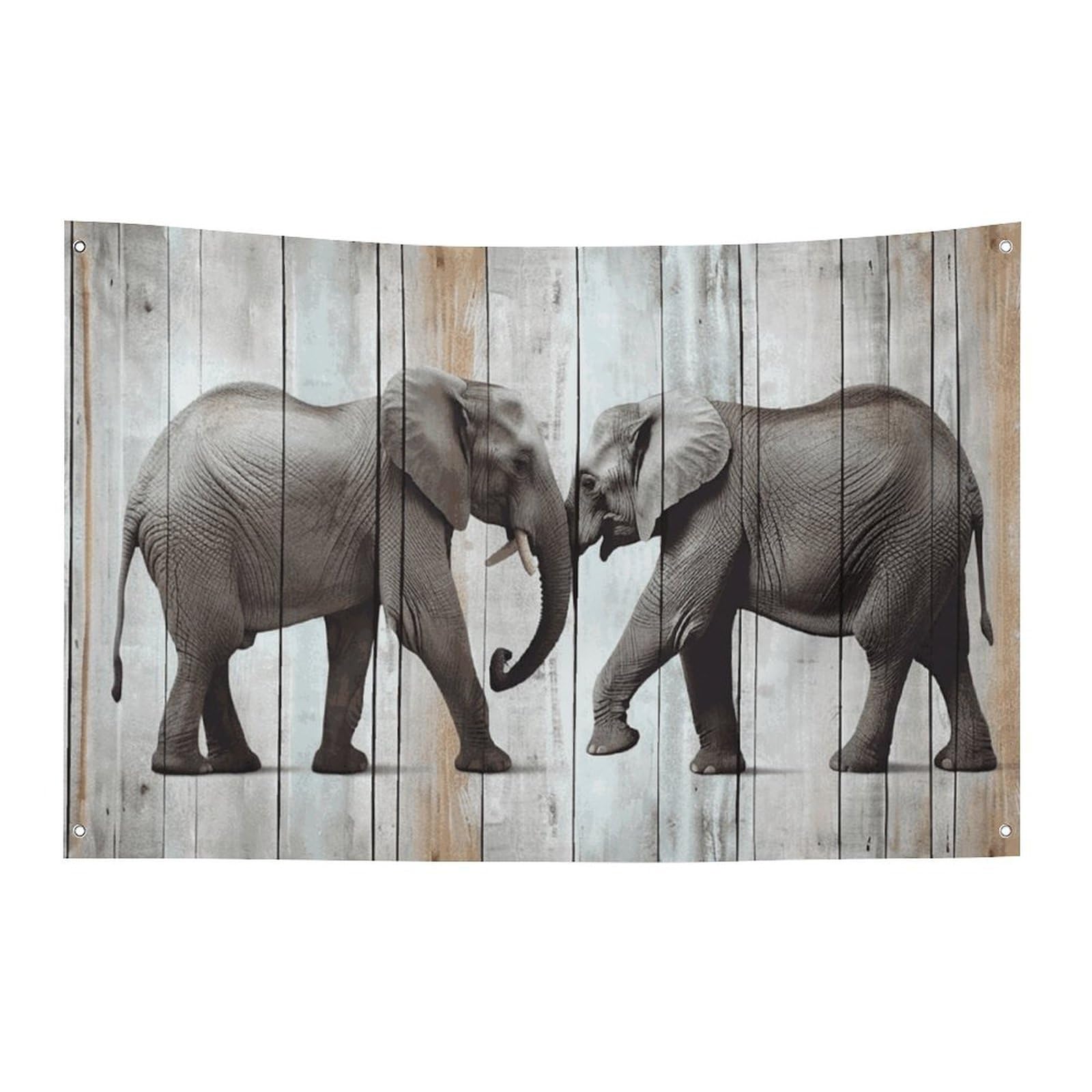 Drapeau de jardin éléphant anti-décoloration pour remplacer les décors extérieurs usés par le soleil