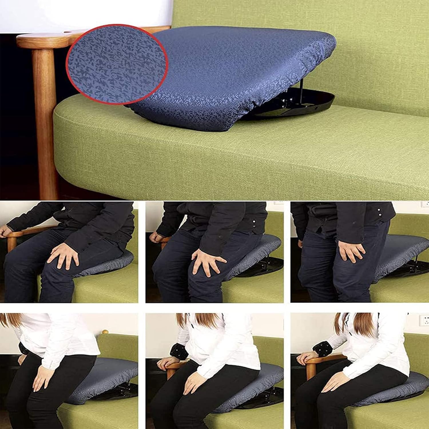 WLL-DP Portable Self-Powered Seat Assist Lifting Cushion, Ergonomic Chair Lift and Sofa Stand Assist, Suitable for Elderly/Handicapped : Health & Household