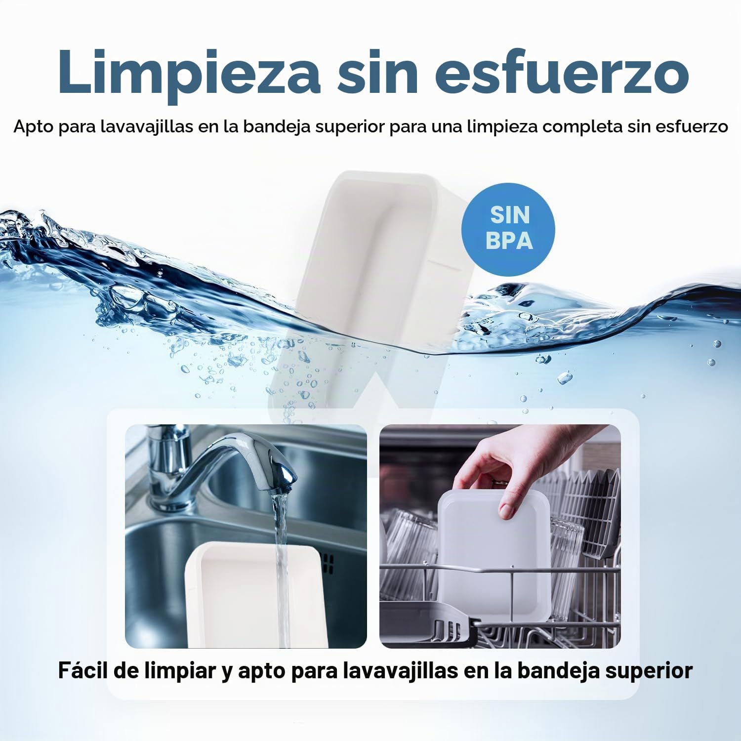 ALL FOR PAWS Comedero automático para gatos y perros de 2 comidas - Dispensador de alimentos secos y húmedos, temporizador de 48 horas, paquete de hielo incluido, apto para lavavajillas, blanco