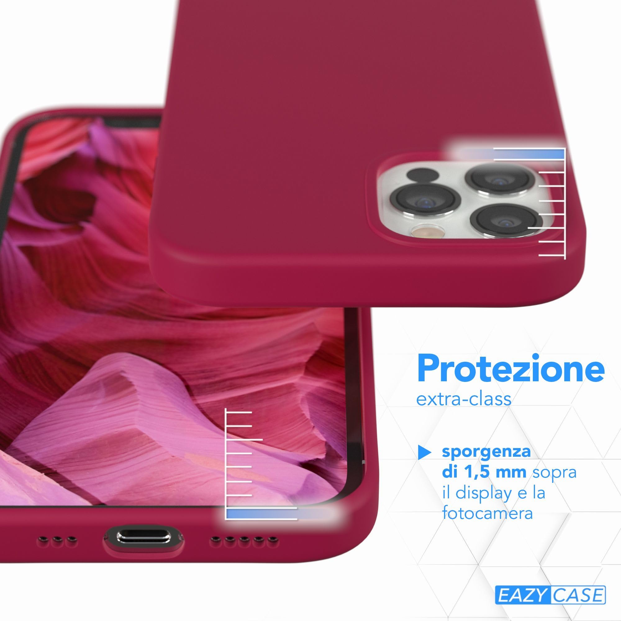 Custodia EAZY CASE In Silicone Per IPhone 12 Pro Max – Marrone Antico, Con Protezione Fotocamera E Bumper - 3