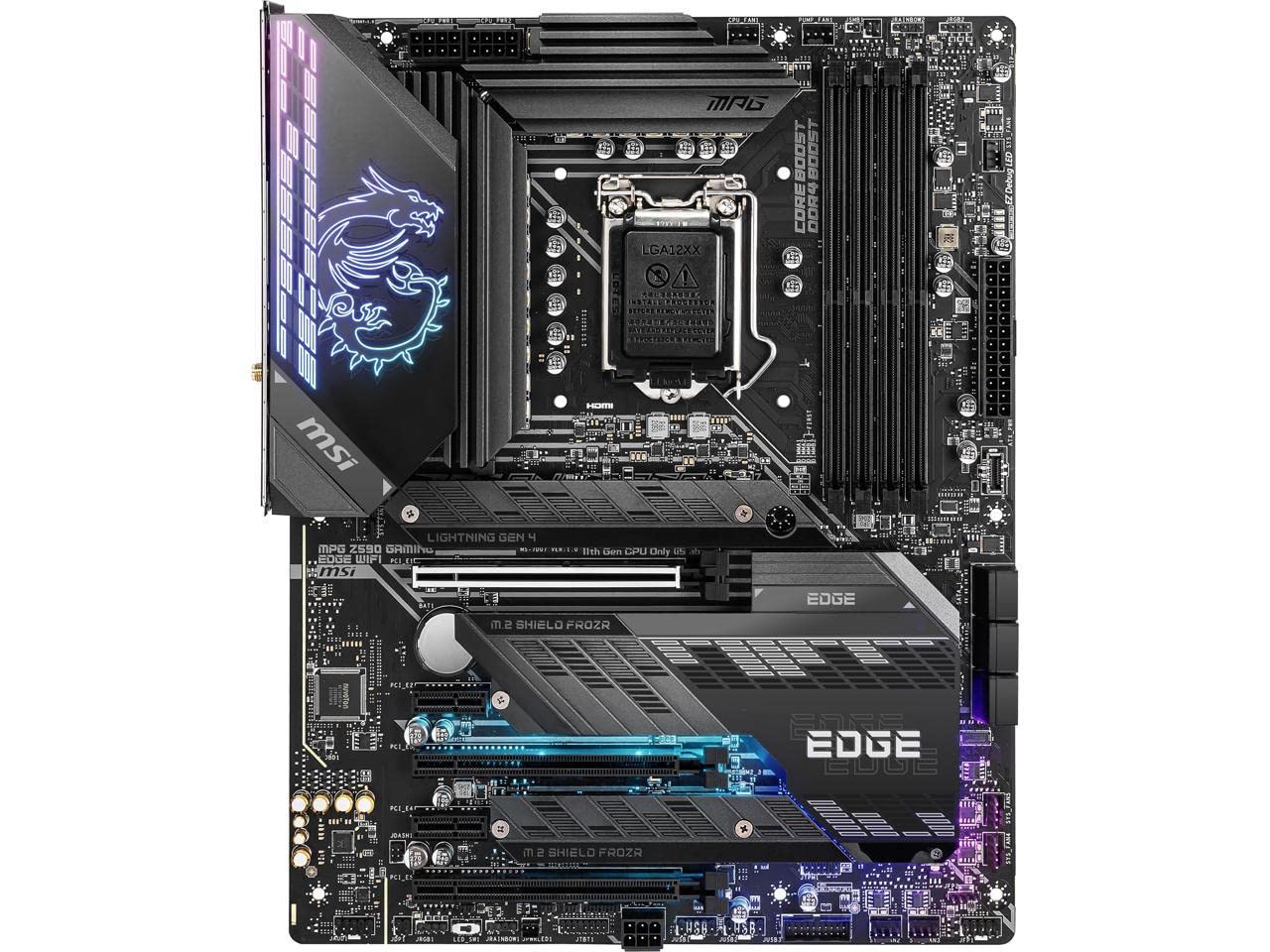 MSI MPG Z590 Gaming Edge WiFi Motherboard ATX - Supports Intel