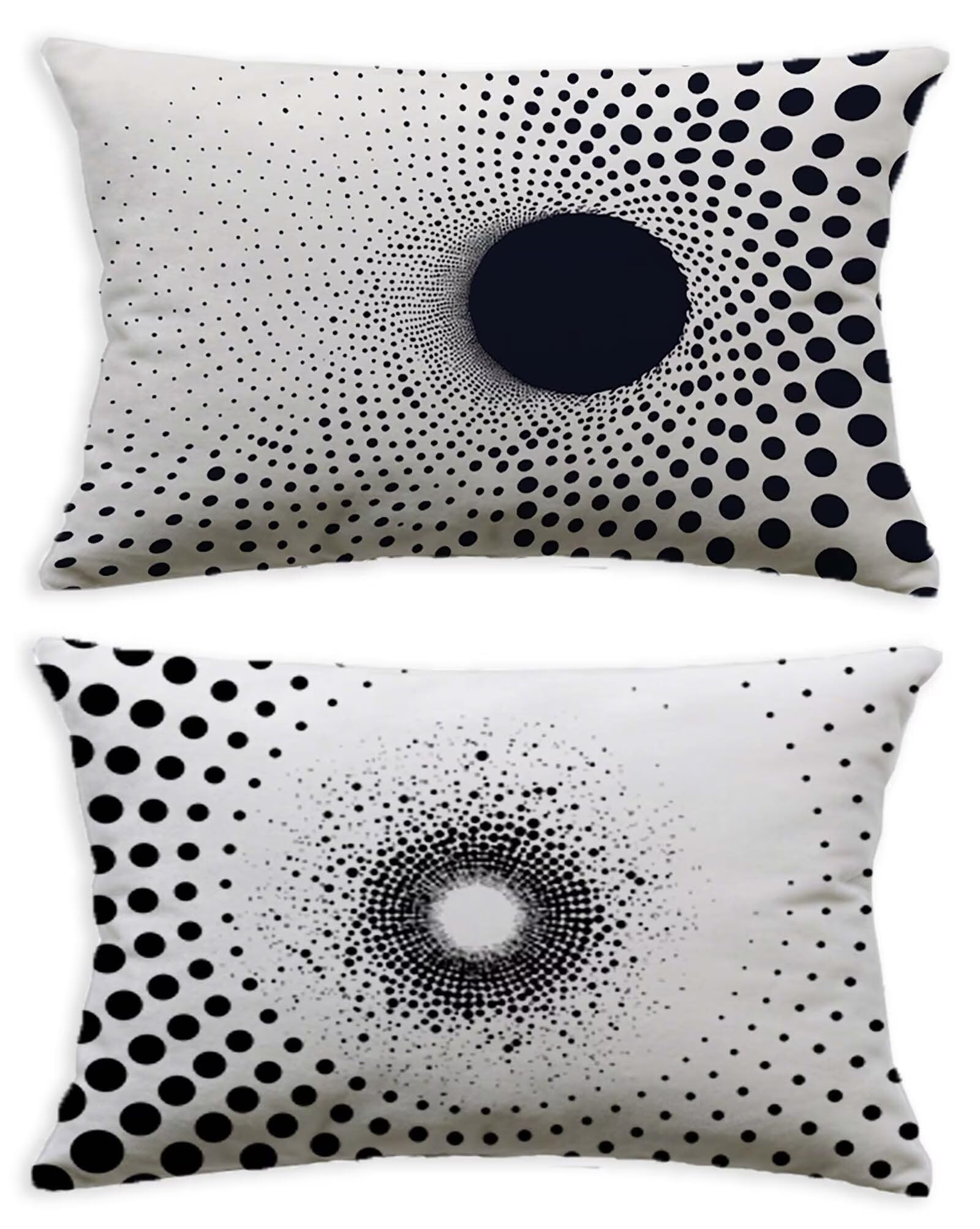 Housses de Coussin Rectangulaire 60x80 en Velours Blanc pour Canapé Usé