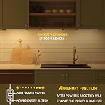 Lumières LED sous le comptoir à brancher GETINLIGHT de 12 pouces pour cuisine, blanc doux 3000K, paquet de 6, IN-0110-26-SN