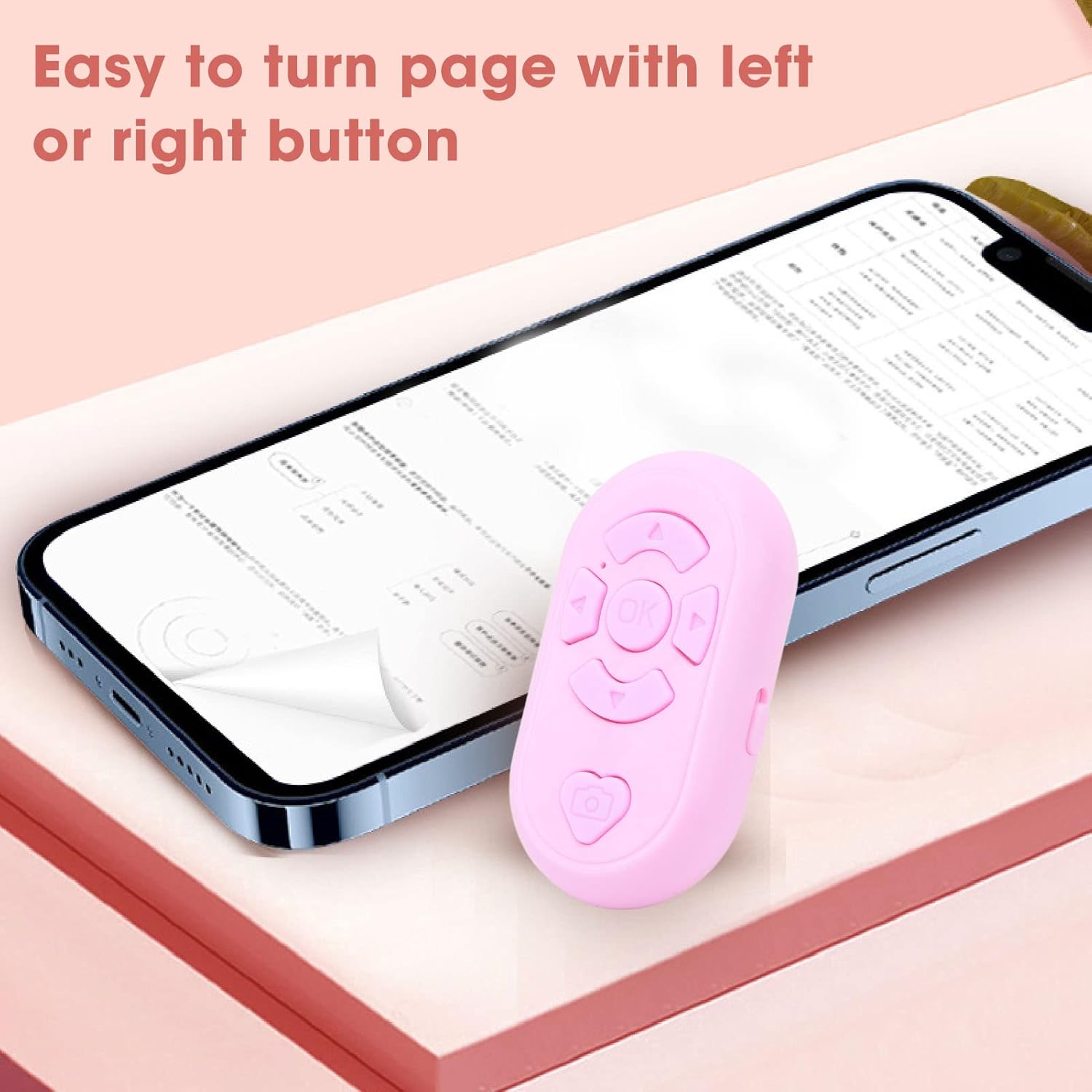 Tiktok Bluetooth Remote Control, Hands TIK Tok Scrolling Control Page Turner, Video Reading Shutter Selfie Remote, 32.8ft Tiktok Controller for Phones Tablets