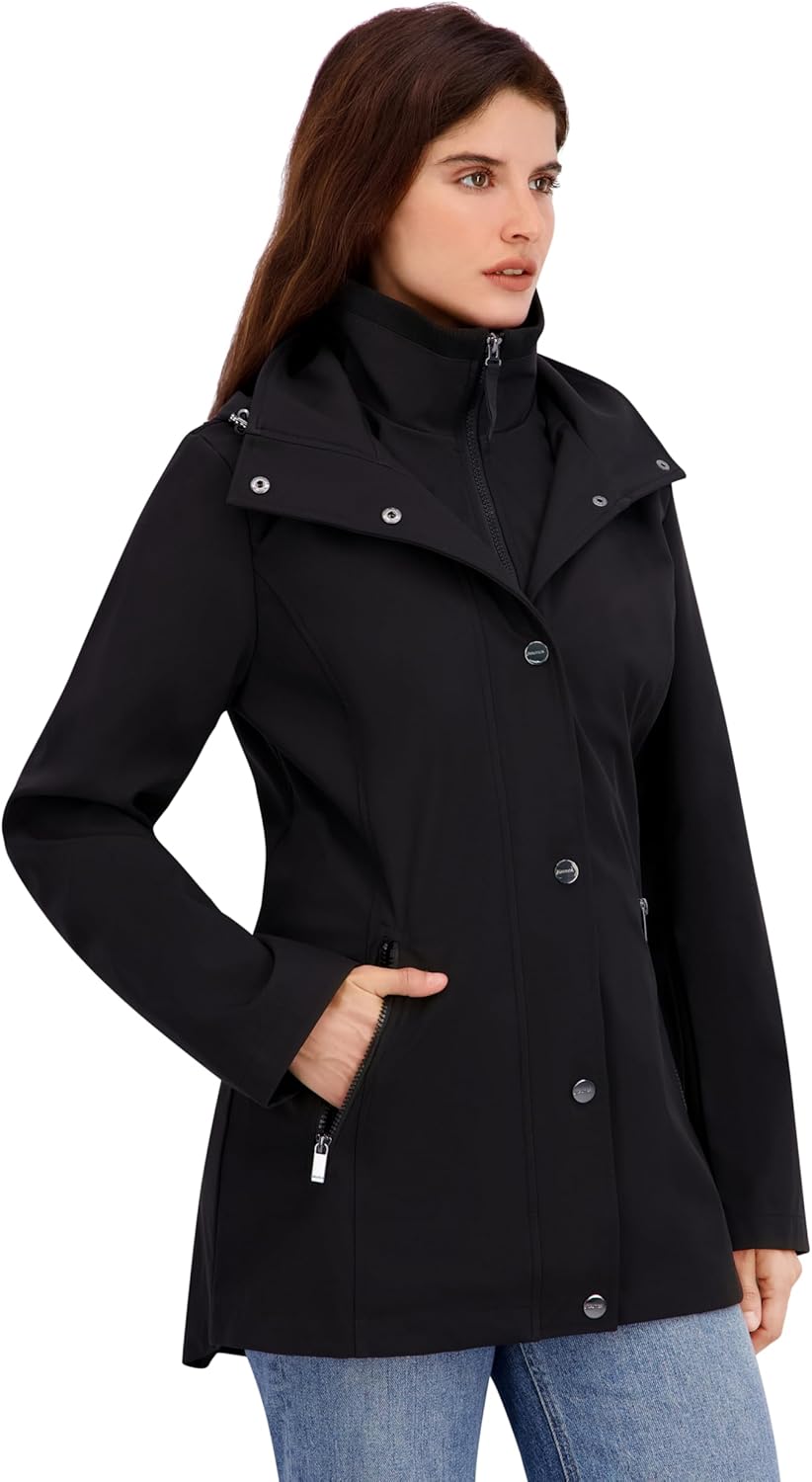 Nautica Women's Hooded Raincoat - Image 2