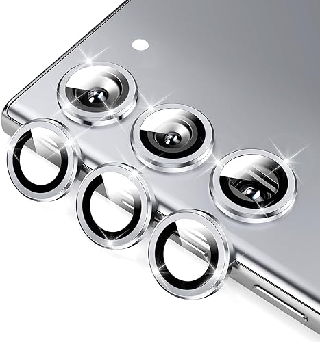 CHIYURI Protector de lente de cámara para Samsung Galaxy S23 Plus, cubierta de cámara de vidrio templado 9H, compatible con fundas, cubierta de