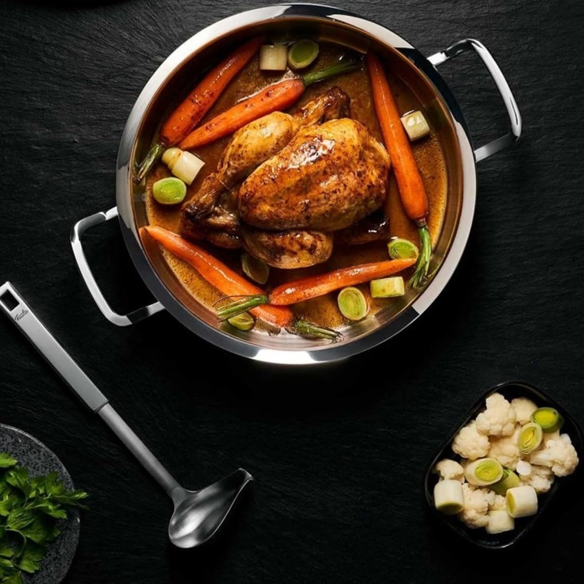 Fissler Original Profi Collection Stainless Steel Cooking Pot with Food