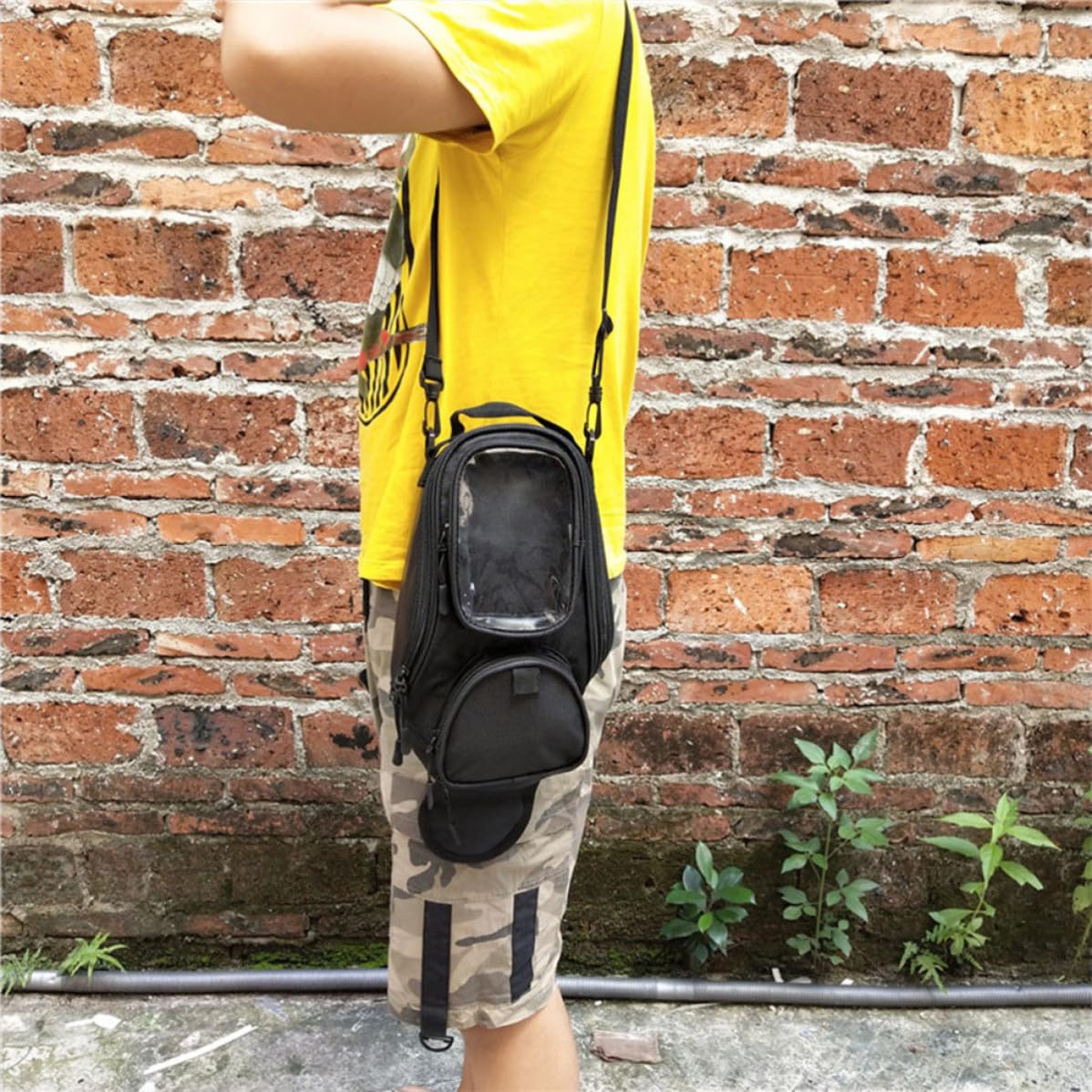 NUOBESTY Borsa da Serbatoio Moto Magnetica Nera in Oxford, Organizer
