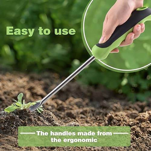 Miniatura 3 de Herramienta de eliminación de diente de león, herramienta de jardín manual para extractor de malezas, herramienta de deshierbe de jardín de acero