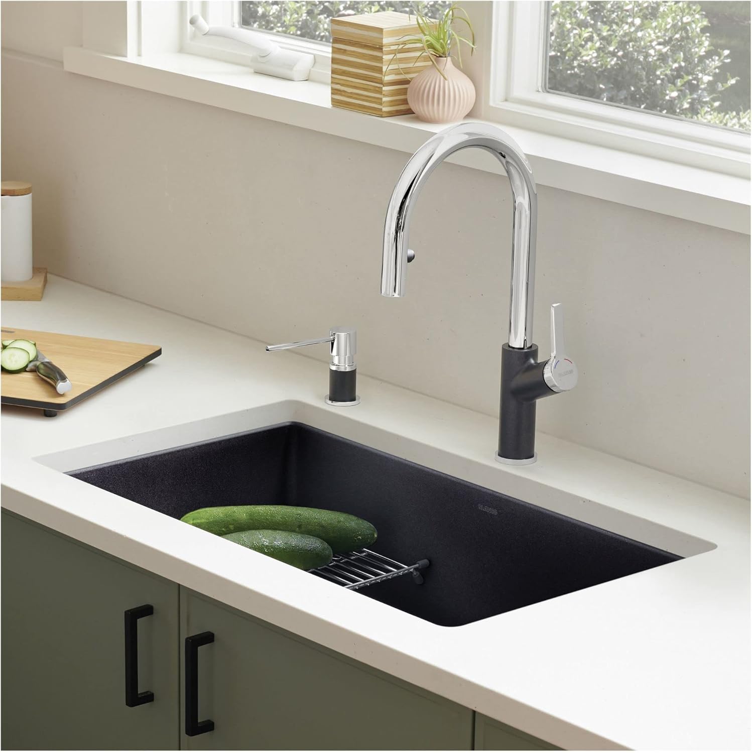 Precis 30in. Single Bowl Kitchen Sink, Biscuit
