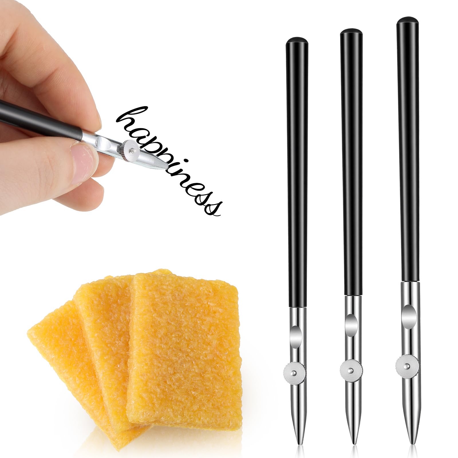 Photo 1 of **2 PACKS**Psiriol 6 Pcs Art Ruling Pen Set, Watercolor Masking Fluid Pens, 3 Sizes Masking Fluid Pen and Glue Residue Eraser, Artists Supplies for Technical Drawing Cartography and Calligraphy (Black)