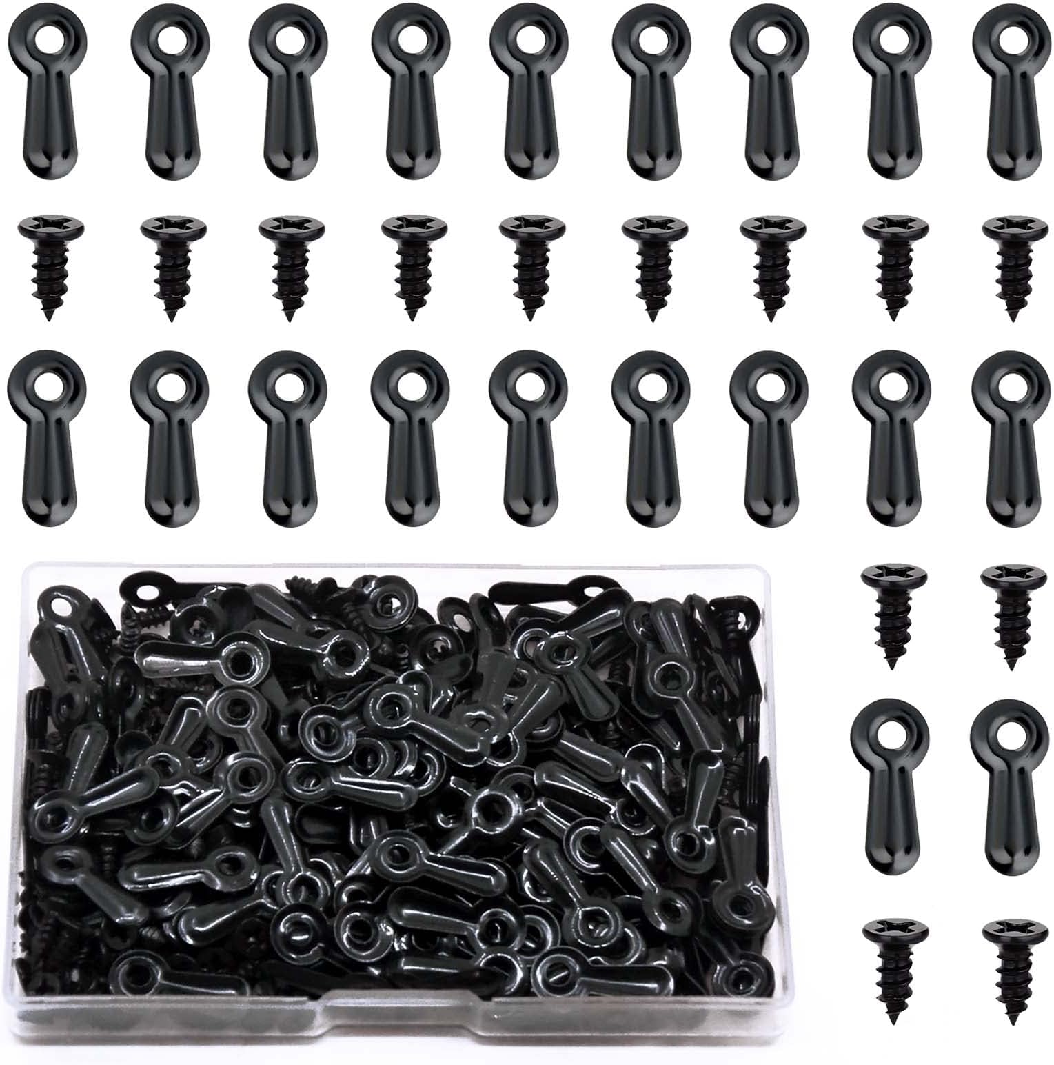 200 PCS Picture Frame Turn Button Fasteners Set with 200 PCS Screws, Photo Frames Hardware Backing Clips for Hanging Pictures, Photos, Drawing