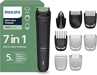 Philips India's No.1 Men's Trimmer | Single stroke beard trimming | 9-in-1 All in One Grooming Kit- Face, Hair & Body| Ear/Nose Trimmer attachment | Intimate Comb | 5yrs* warranty | MG3927