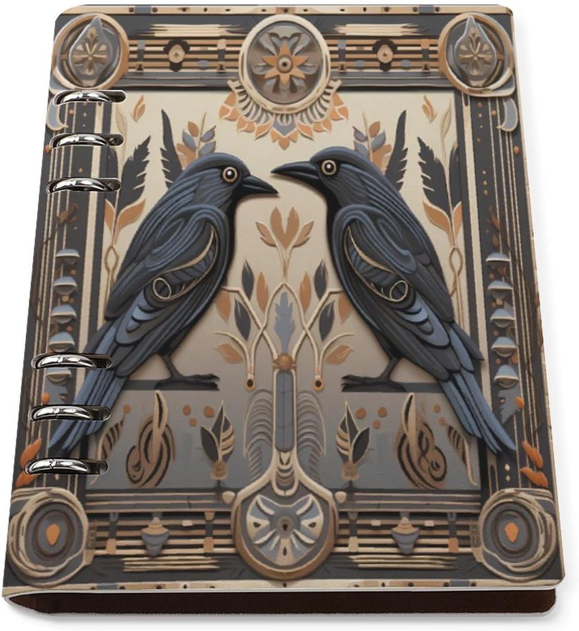 Black Crow Notebook Memo Notepad Sketchbook Office Business Notebook Journal for Women Men