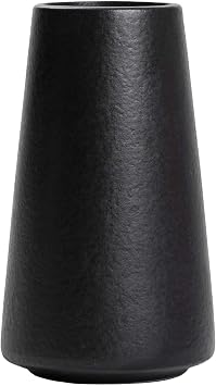 Black Vase - 15CM black Flower vase, Small Matte Black Ceramic Vases for Flower/Pampas Grass, Minimalist Farmhouse Boho Vase for Centerpieces, Home Decor, Bathroom Decor