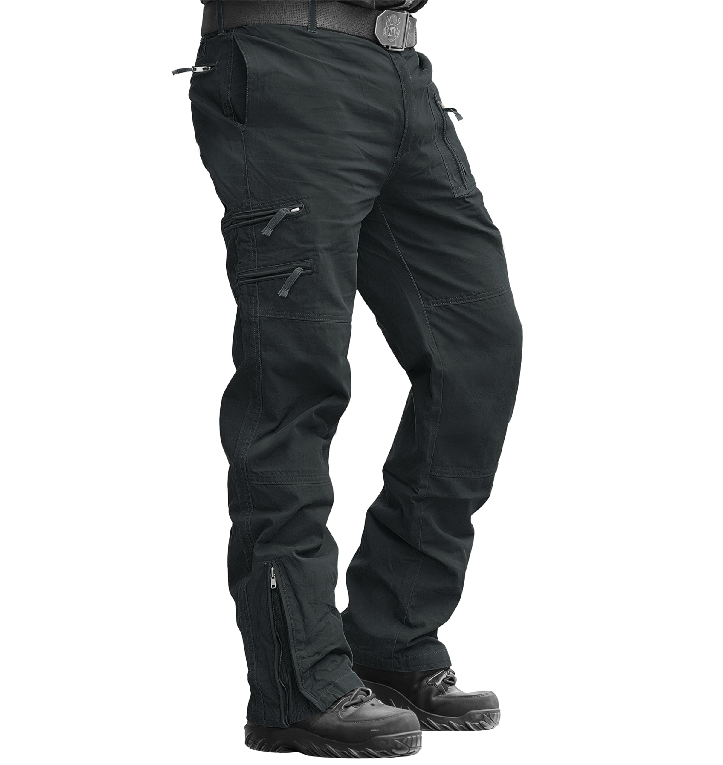 MAGCOMSEN Cargohose Herren Baumwolle Outdoorhose Cargo Hosen Herren Multi Tascchen Combat Taktische Ranger Hose