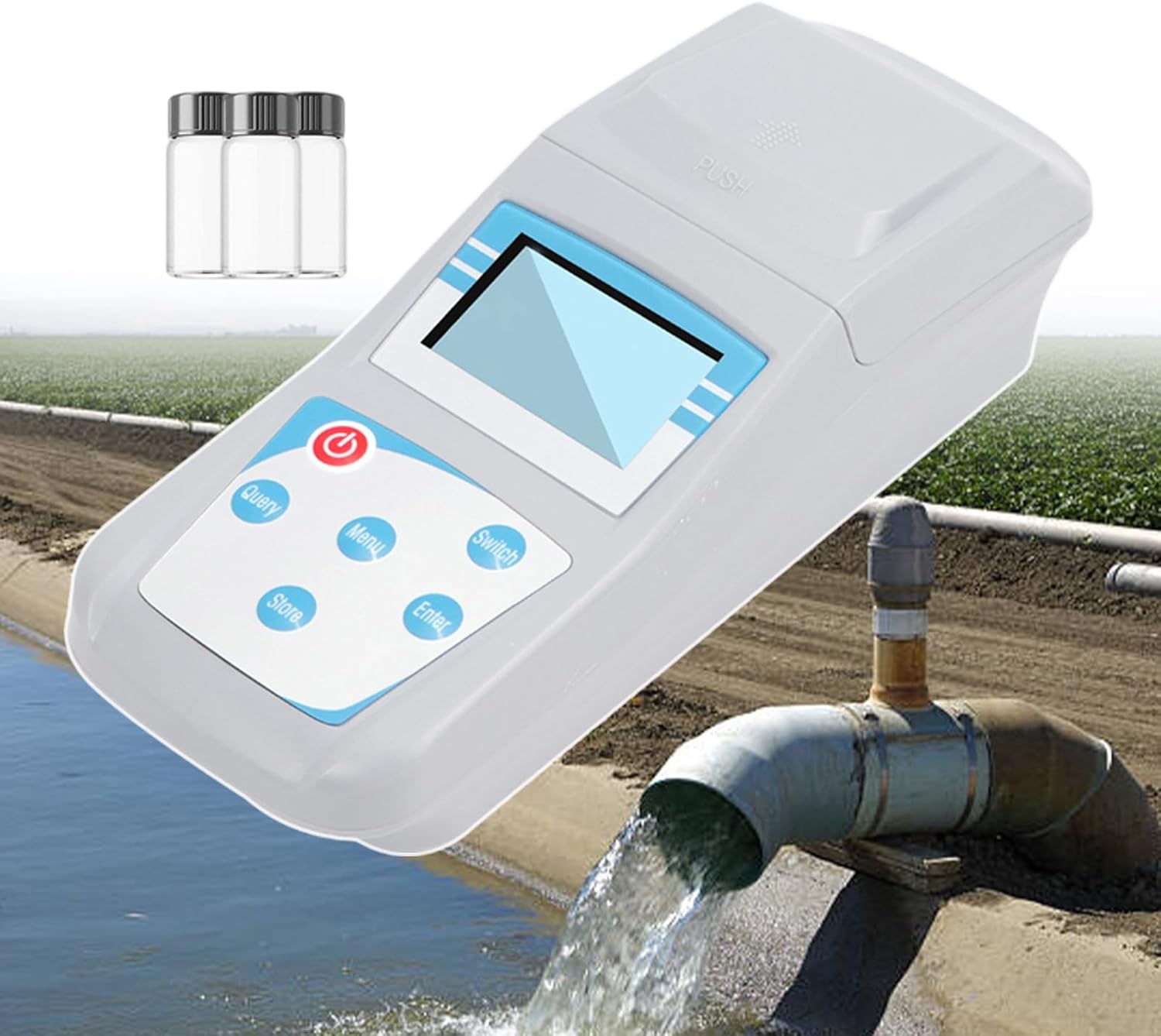 Digital Display Sewage Turbidity Meter, Portable Water Quality Tester, Measuring Range 0-1000 NTU, Lab Water Quality Turbidity Analyzer Tester, 90°Scattered Light