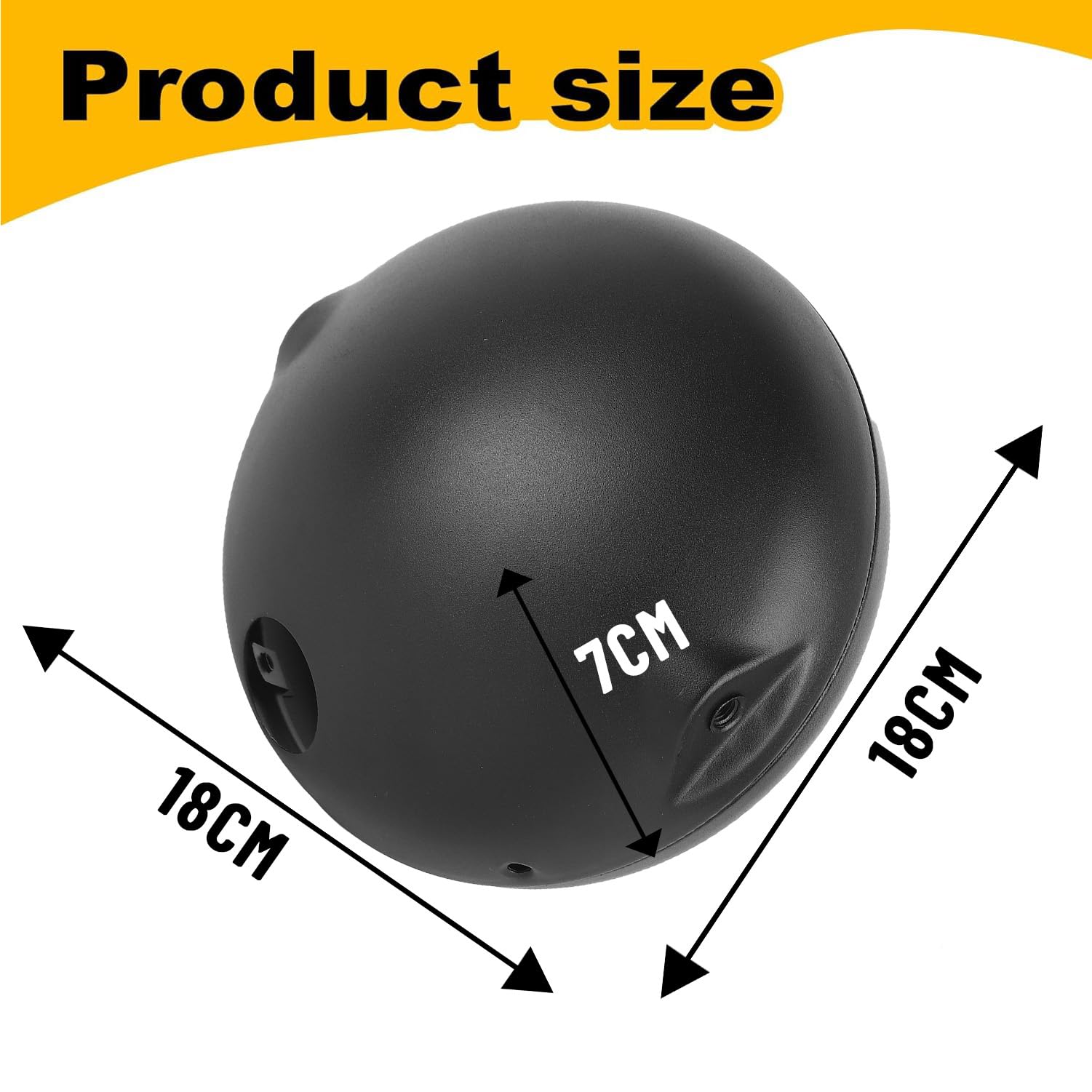 Guscio Faro Moto 7 Pollici, Guscio del Faro del Motociclo Nero Opaco, Coperchio Fari LED in Lega di Alluminio Coperchio del Motociclo Accessorio per la Modifica del Motociclo