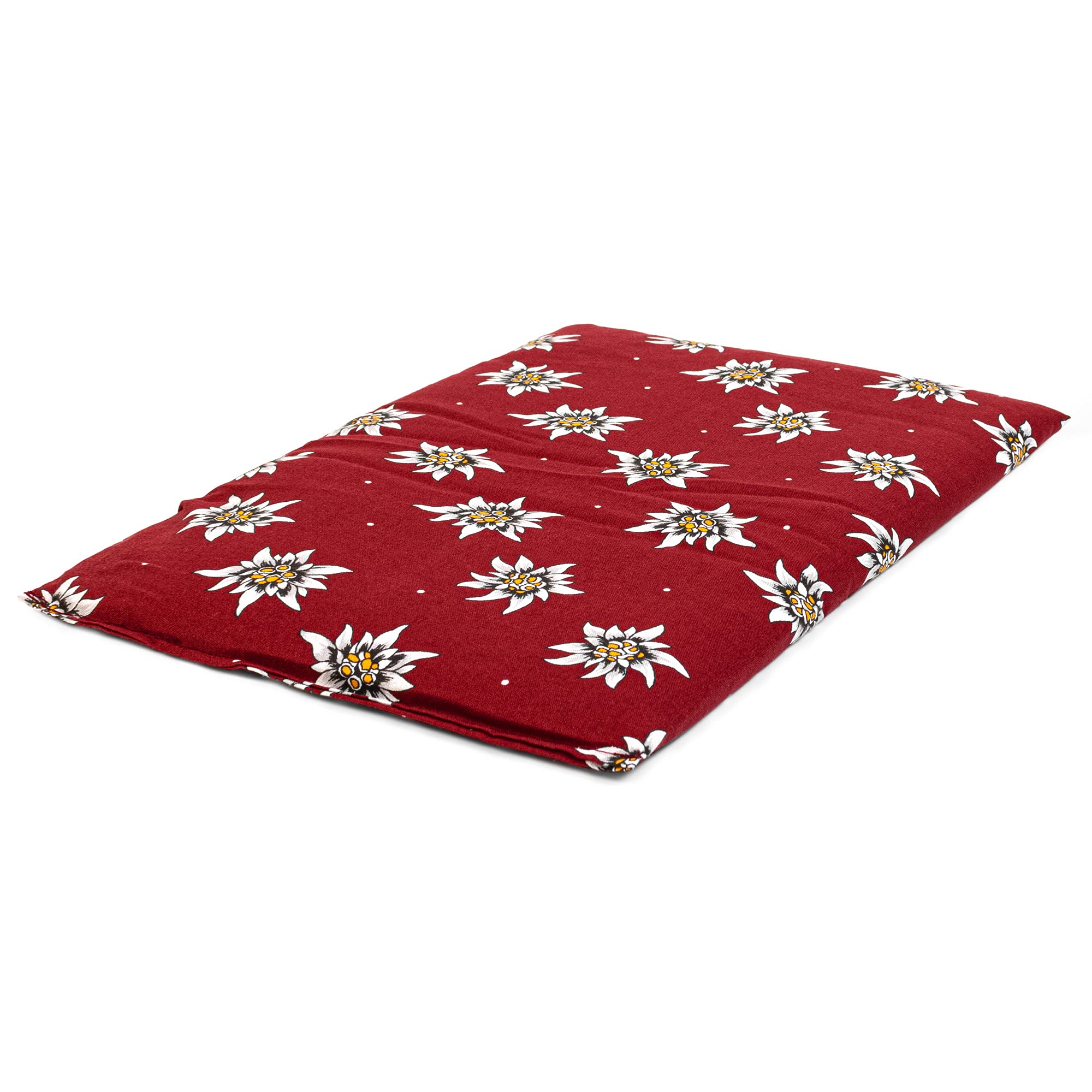 Cuscino termico - Semi di lino - Fiore romantico - 30x20cm - Terapia caldo e freddo