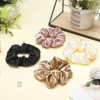 Vista 4 de XunYee 24 bandas elásticas de seda satinada para el cabello, accesorios de regalo para despedida de soltera, despedidas de soltera, hadas, mujeres