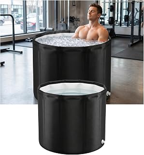 Portable Bathtub for Adults 31.5"x26" Foldable Ice Bath Tub for Shower Bathroom Collapsible Cold Plunge Bathtub