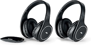 Meliconi HP Easy Digital Bundle, 2 cuffie TV stereo wireless, 100% digitali, con ingresso audio analogico/digitale e base …