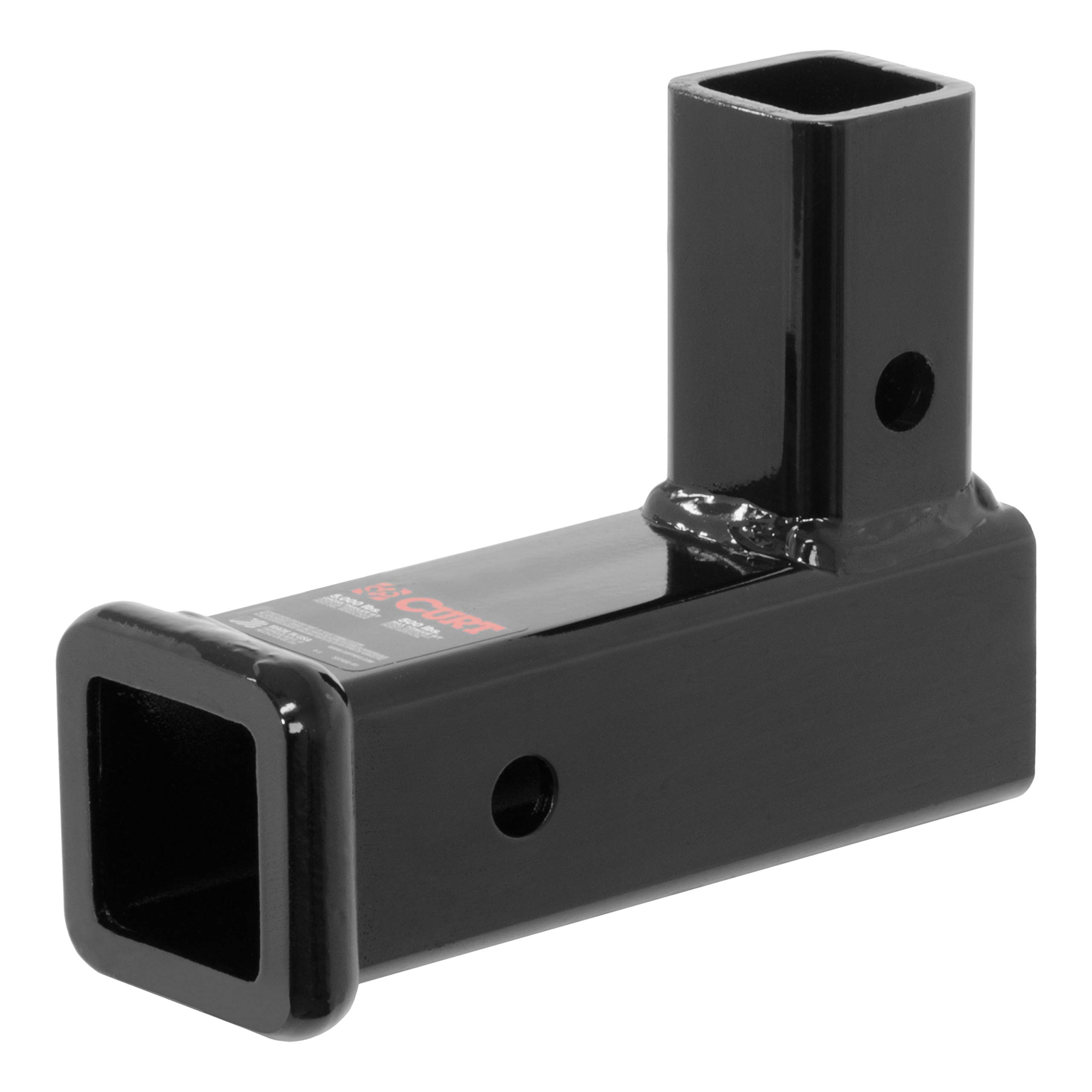 CURT 45013 Vertical Receiver Trailer Hitch Adapter, 2-Inch, 5,000 lbs, 2-7/16-In Rise