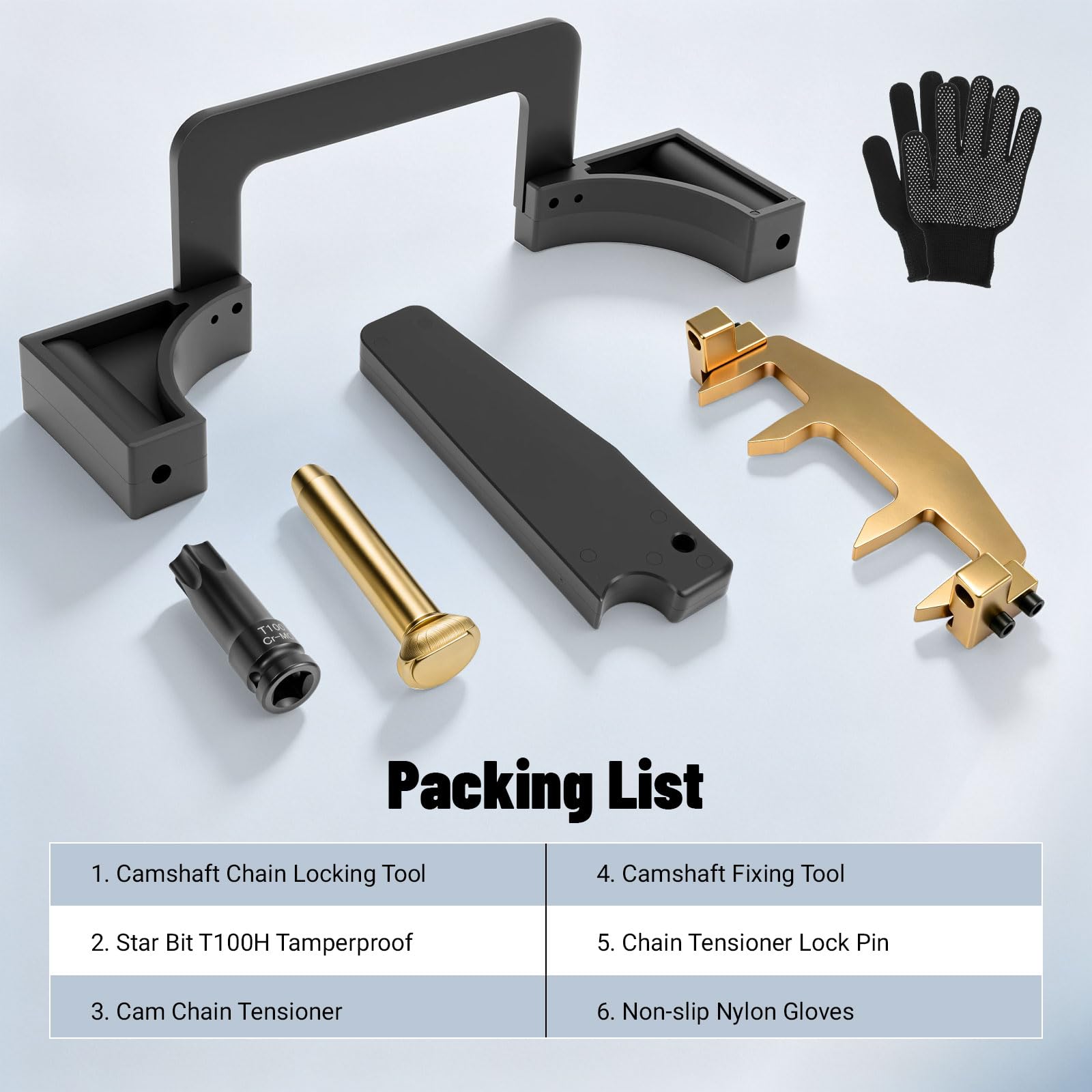 RUIZHI Kit d'Outils de Distribution Moteur, Outil de Calage des Arbres à Cames