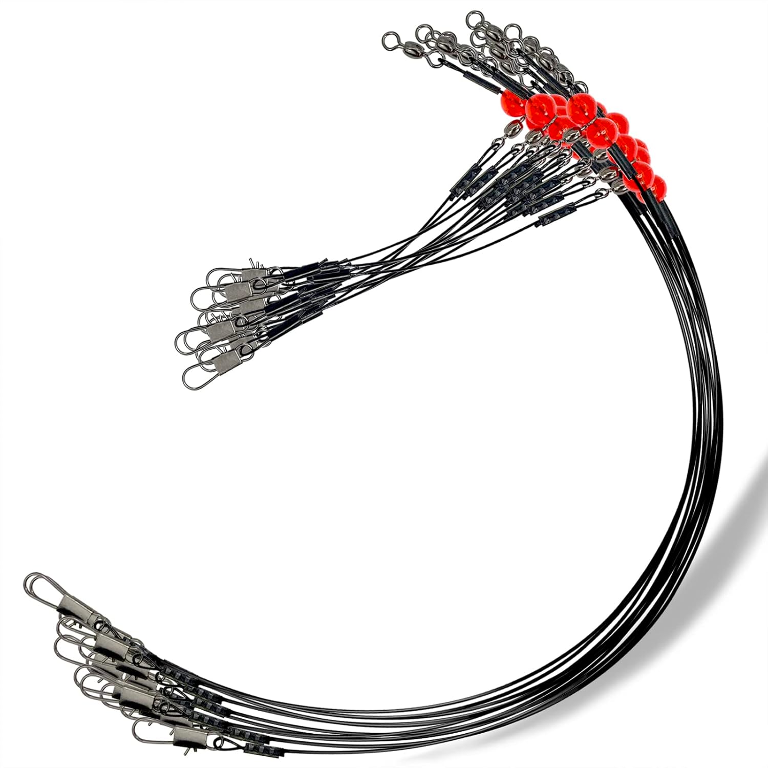 YOTO フィッシングリーダー ステンレススチール タックルリグ タックルルアースイベルスナップ 海水リグ ワイヤーリーダー 釣りリ